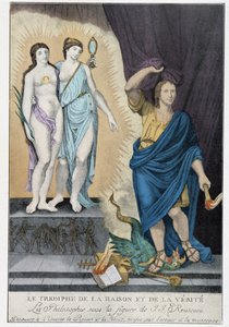 Secolo dei Lumi: "Il Trionfo della Ragione e della Verità": sotto la figura di Jean Jacques Rousseau, la Filosofia scopre all