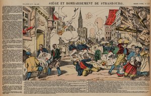 Assedio e bombardamento di Strasburgo, guerra franco-prussiana, agosto-settembre 1870 da French School