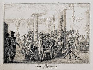 Sieyes e Les Nationnaires al caffè du caveau a Parigi, agosto 1789 da French School