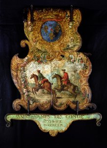 Insegna per la Royal Mail di Chantilly con lo stemma dei Condé da French School