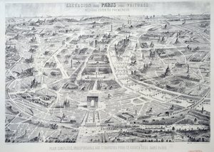 Piano semplificato di Parigi indispensabile per gli stranieri per orientarsi da soli in città. Tavola tratta da “Nuova guida del camminatore, escursione di Parigi senza carrozza” XX secolo Parigi, Museo Carnavalet
