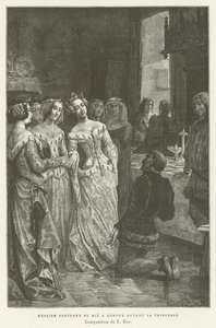 Sir Bertrand si inginocchiò davanti alla principessa da French School