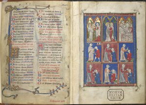 Sloane 1977,f.2 La Chirurgia: Scene bibliche e mediche da French School
