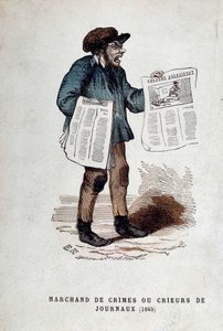 Piccolo mestiere parigino: il mercante di crimini o venditori di giornali.