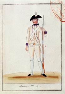 Soldato del Reggimento di Fanteria Agenois, c.1780 da French School