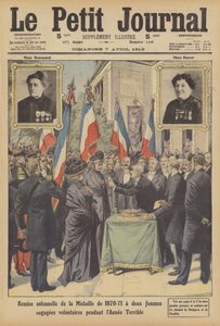 Solenne presentazione della Medaglia della Guerra Franco-Prussiana a due volontarie francesi dell