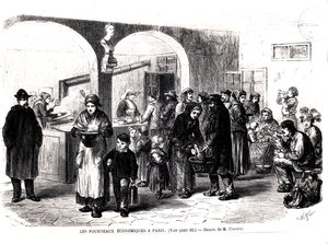 Mensa dei poveri a Parigi, c.1860 da French School