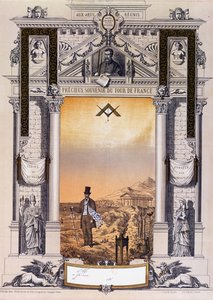Souvenir del Tour de France di un lavoratore dopo il suo apprendistato, c. 1860 da French School