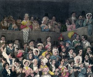 Spettatori che Applaudono al Teatro, inciso da Benard e Frey, 1837 da French School