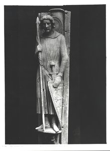 San Teodoro vestito da cavaliere, scultura in rilievo, c.1230 da French School
