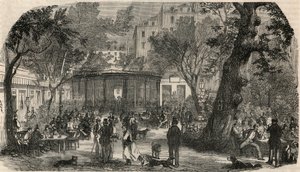 Timbro del Cheval Blanc a Parigi nel XIX secolo - Incisione in "Tableau-de-Paris" di Edmond Texier 1852 da French School