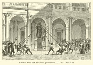 Statua di Luigi XIV rovesciata, giornate dell