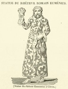 Statua del retore Eumenio a Cleves (incisione)