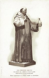 Statua di Dom Perignon da French School