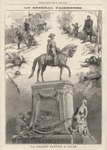 Statua del generale francese e governatore coloniale Louis Faidherbe eretta a Lille da French School