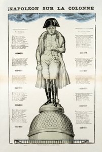 Statua di Napoleone I Bonaparte (1769-1821) sulla colonna Vendome a Parigi. Immagine di Epinal