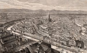 Strasburgo - Basso Reno, in Alsazia - incisione in 