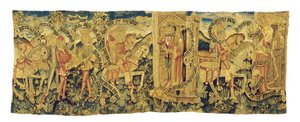 Frammento di arazzo mitologico di Strasburgo da French School
