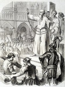 Supplice dei Templari (1314) - in "Histoire de France" di L.-P. Anquetil
