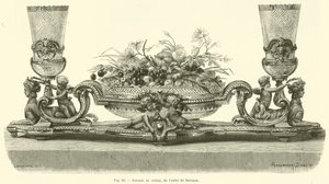 Surtout in cristallo, dalla fabbrica di Baccarat (incisione)