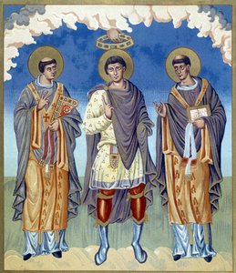 Incoronazione simbolica di un principe francese circondato da religiosi. Illustrazione tratta da "La Francia nel IX secolo"