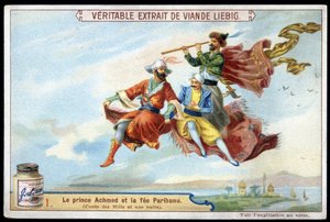 Racconto delle 1001 Notti (Racconti delle Mille e una Notte): Principe Achmed e Fata Paribanu - cromolitografia da French School