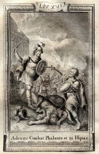 Telemaco supera Ippia - incisione del 1798 di Monnet in 