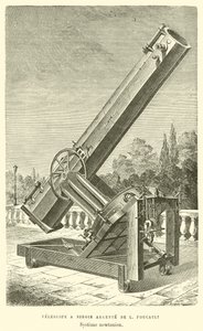 Telescopio a specchio argentato di L Foucault, Sistema newtoniano da French School
