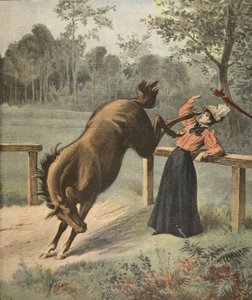 Calcio terribile, illustrazione da Le Petit Journal: Supplement illustre, 3 luglio 1898 da French School
