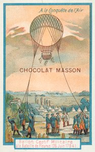 Pallone militare ancorato alla Battaglia di Fleurus, 26 giugno 1794 da French School
