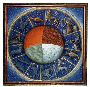I 4 elementi e lo zodiaco, c.1450 da French School