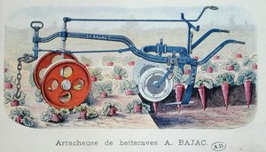 La macchina Bajac per sollevare le barbabietole, c.1900