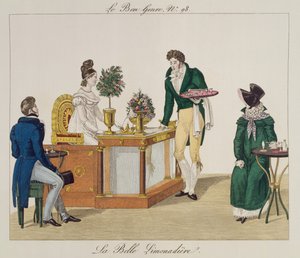 La bella venditrice di limonata, tavola 98 da Le Bon Genre, c.1810 da French School