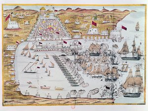 Il bombardamento di Algeri da parte delle flotte anglo-olandesi il 27 agosto 1816