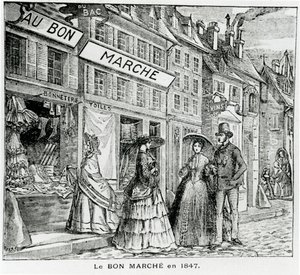 Il negozio Bon Marché in rue du Bac, Parigi nel 1847