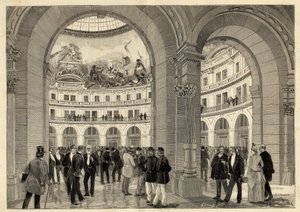 La Borsa del Commercio - Parigi (1° arrondissement) - 1889 - incisione da Le Monde illustrato - 1889