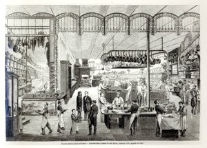 Le nuove cucine del Café Riche, 1866 da French School