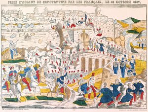 La cattura di Costantino da parte dei francesi il 13 ottobre 1837 da French School