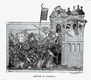 La cattura di Damietta nel 1249 da French School