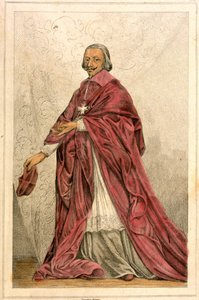 Il cardinale Richelieu (1585-1642) - Incisione del XIX secolo. da French School