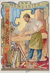 Il falegname, illustrazione da un libro sui mestieri, c.1899