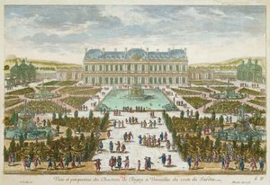 Il Castello e il Giardino di Clagny a Versailles da French School