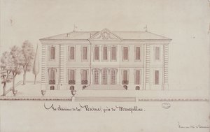 Il Chateau de la Piscine, vicino a Montpellier, disegnato da Monsieur de Cenani da French School