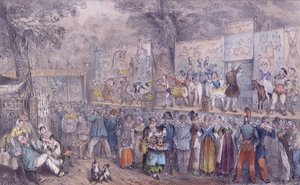 La Parata del Circo a Saint-Cloud, metà XIX secolo da French School