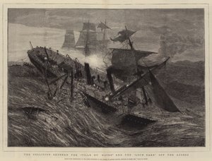 La collisione tra la "Ville du Havre" e la "Loch Earn" al largo delle Azzorre