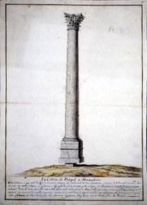 La colonna di Pompeo ad Alessandria, c.1700 da French School