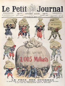 Il costo delle guerre dal periodo napoleonico fino alla prima guerra mondiale, copertina di Le Petit Journal, 31 agosto 1919