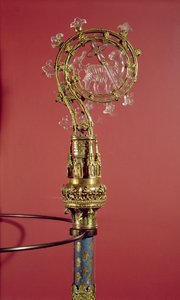 Pastorale delle badesse del convento cistercense Abbaye du Lys (argento dorato e cristallo di rocca) da French School