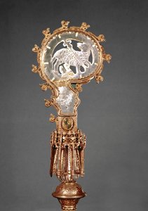 Il pastorale delle badesse del convento cistercense Abbaye du Lys (argento dorato e cristallo di rocca) da French School