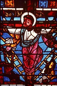 La crocifissione di San Pietro, dalla finestra della crocifissione, 1150-70 da French School